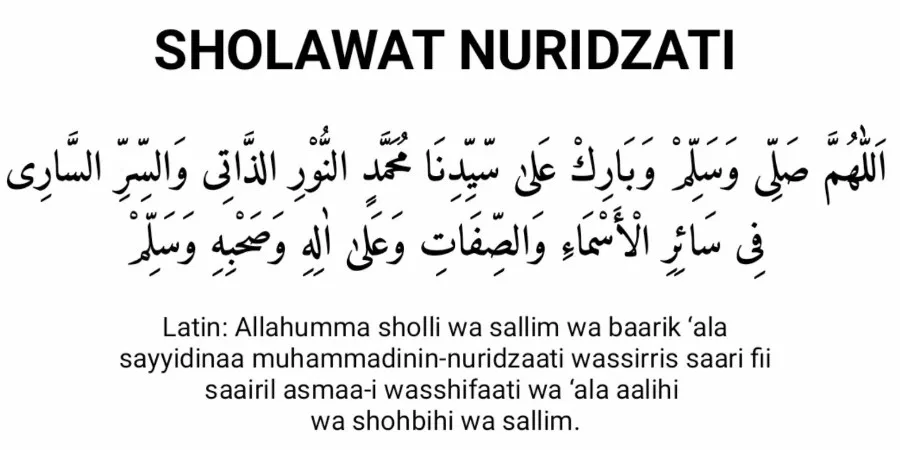 Bacaan Sholawat Nuridzati