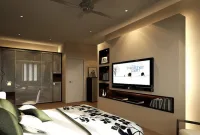 Tinggi TV Dinding Kamar Tidur yang Ideal